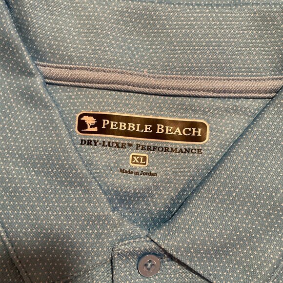 Men's Collared Shirt, Pebble Beach, XL,Blue, NWOT - Picture 5 of 5